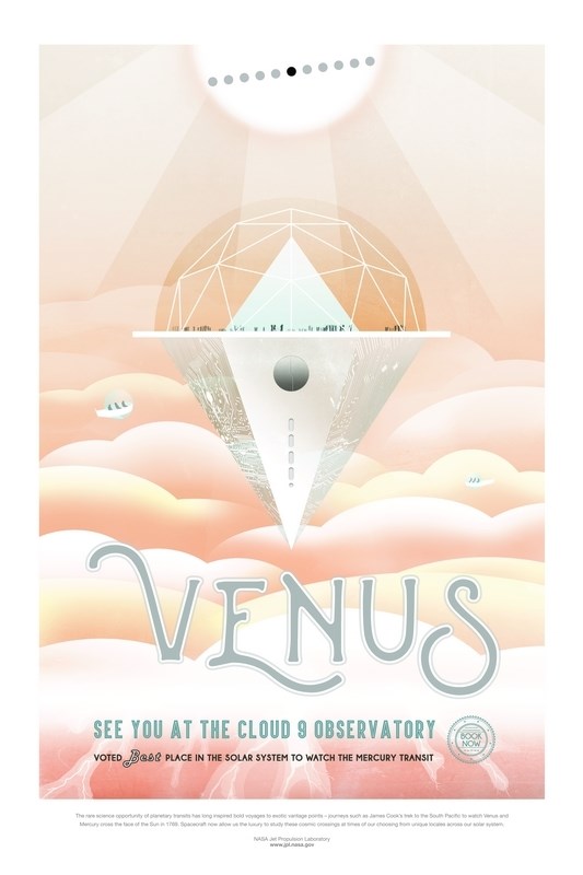 

Постер НАСА Космические путешествия Венера (NASA Space Travel Posters, Venus) A3