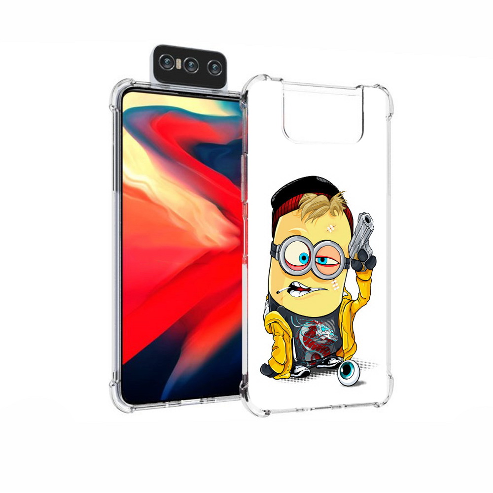 

Чехол MyPads Tocco для Asus Zenfone 7 (ZS670KS) миньон бандит, Прозрачный, Tocco
