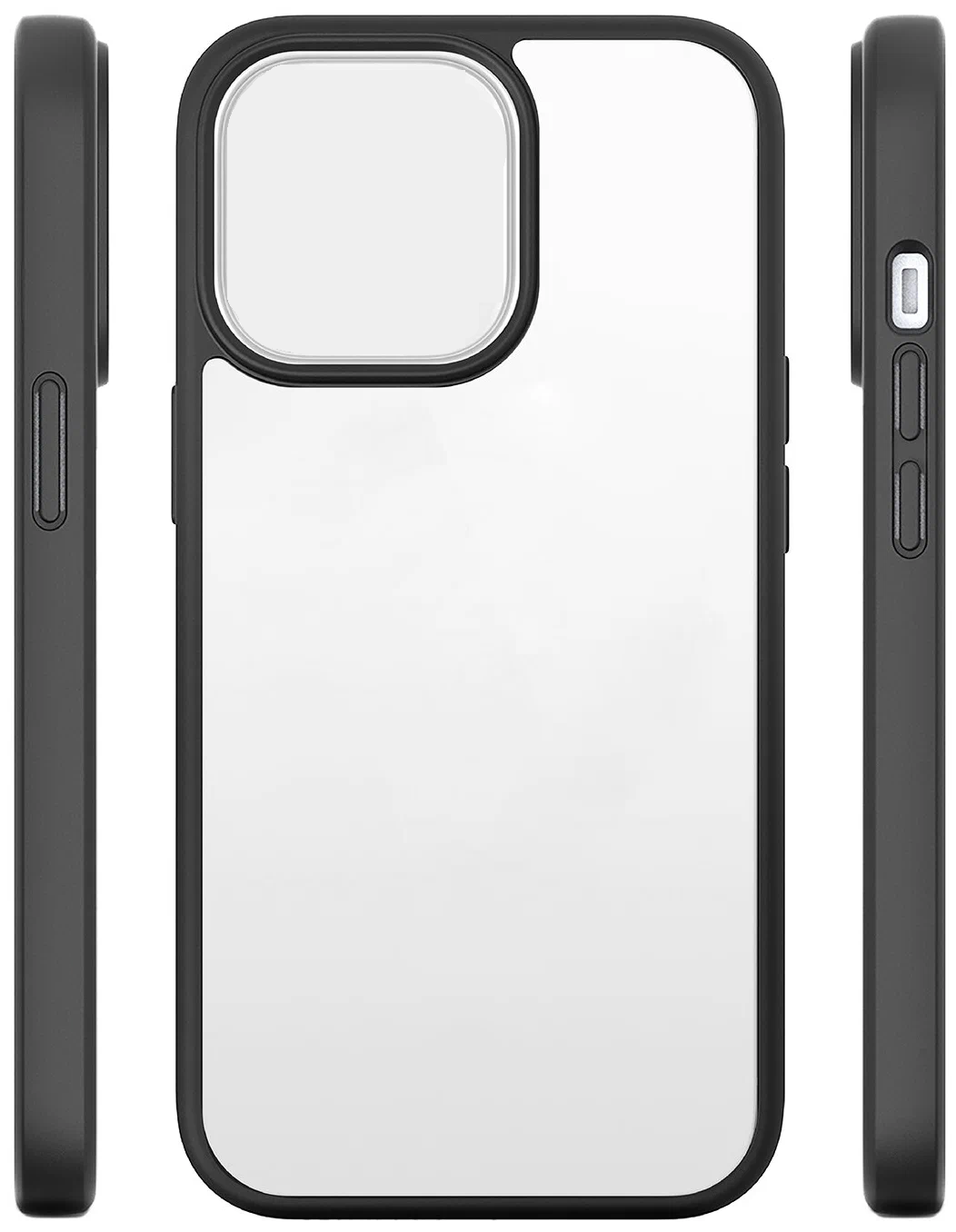 

Чехол-накладка CRYSTAL Sand для Apple iPhone 13 прозрачно-черный (Черный)