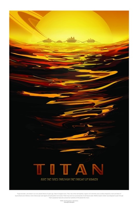 

Постер НАСА Космические путешествия Титан (NASA Space Travel Posters, Titan) A3