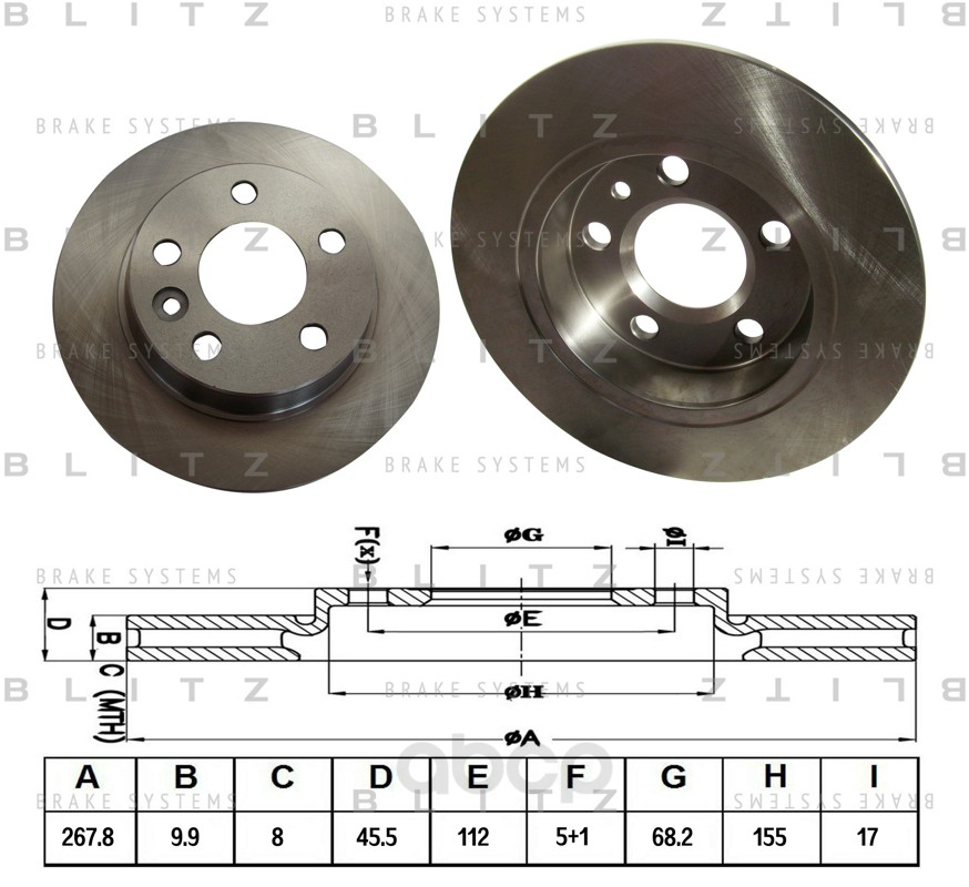 

Диск Тормозной Vw Sharan 95-/Ford Galaxy 95- Blitz Bs0118