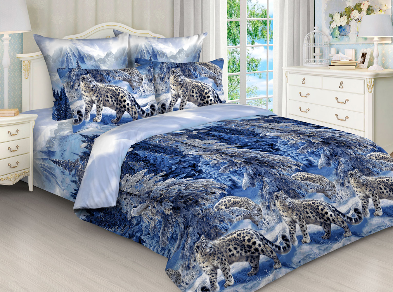 

Постельное белье Mercury Home Барсы 1.5 СП Бязь 2 наволочки 50x70, Барсы