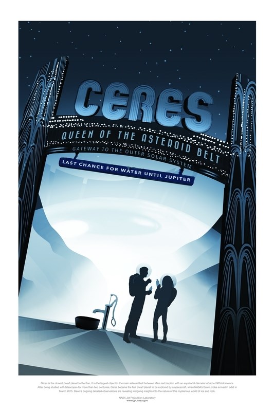 

Постер НАСА Космические путешествия Церера (NASA Space Travel Posters, Ceres) A3