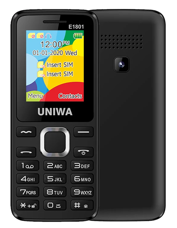 

Мобильный телефон UNIWA E1801 Dual SIM Black, E1801 Dual SIM Black