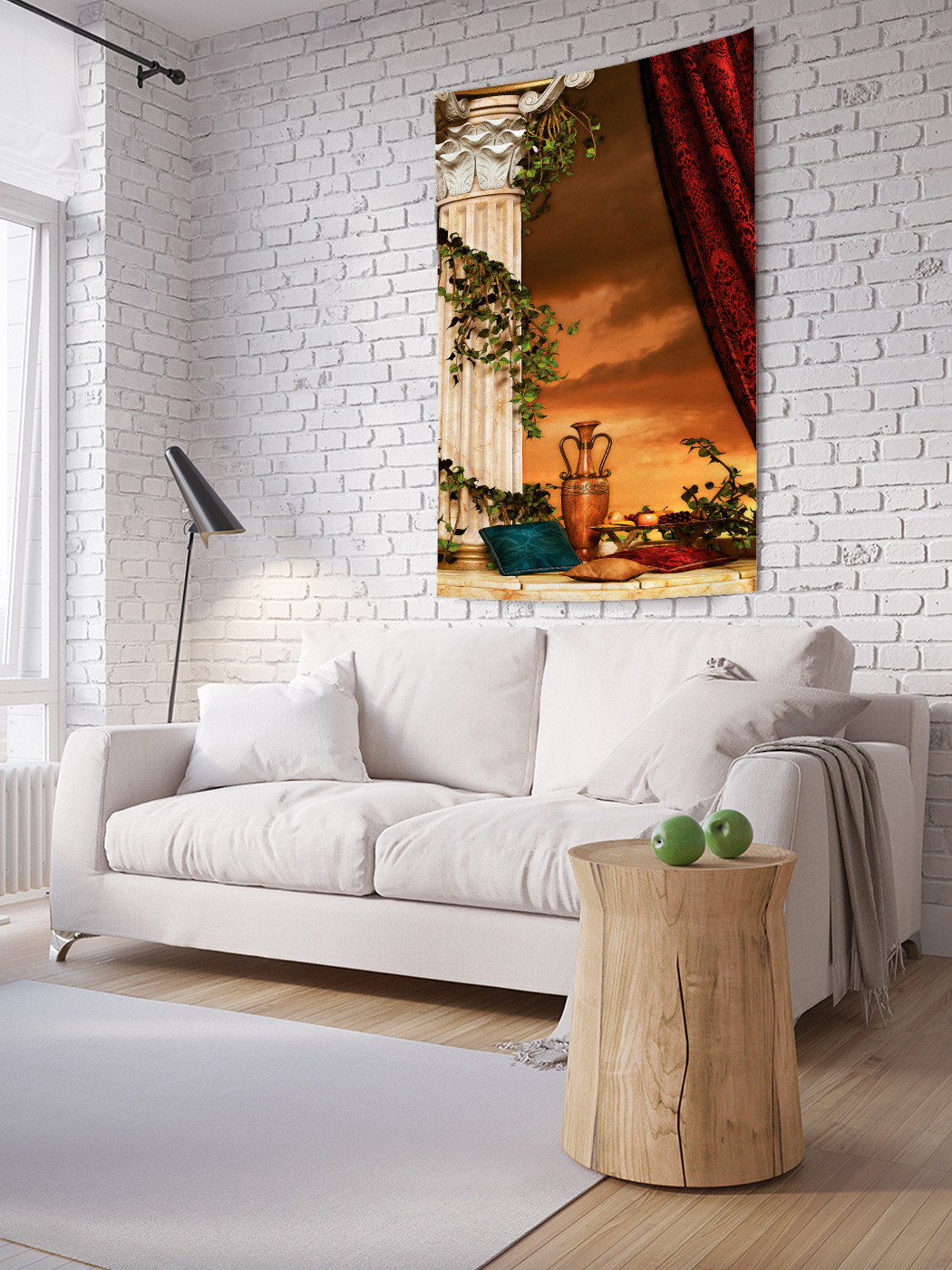 

Вертикальное фотопанно на стену JoyArty Цветы у колонны 150x200 см, Цветы у колонны