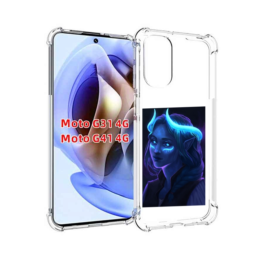 

Чехол MyPads девушка синяя ледяная женский для Motorola Moto G31 4G / G41 4G, Прозрачный, Tocco