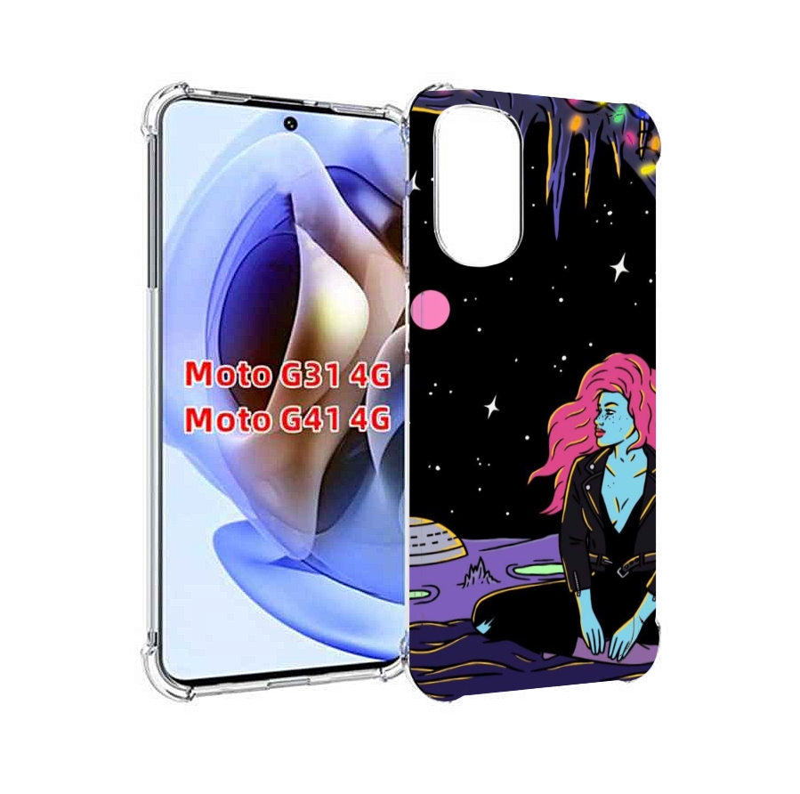 

Чехол MyPads девушка с красными волосами в космосе женский для Motorola Moto G31 4G, Прозрачный, Tocco