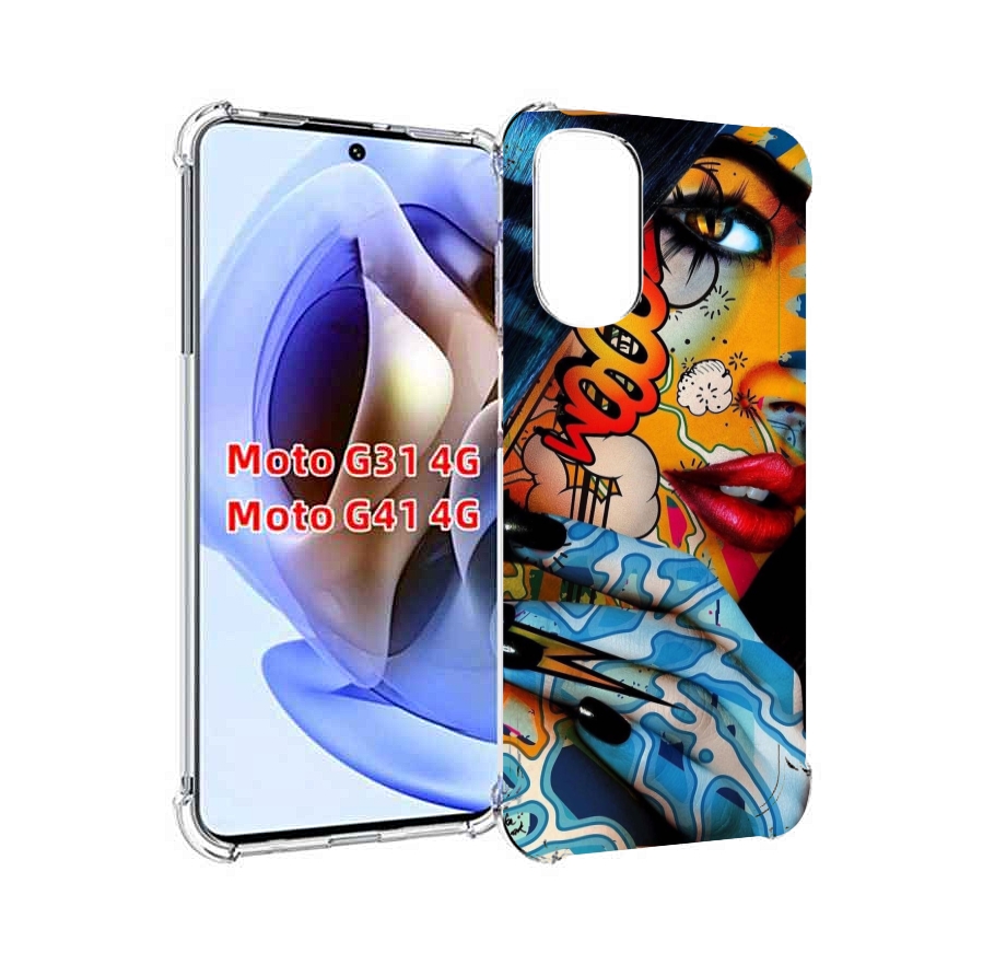 

Чехол MyPads девушка разрисованная краскам иженский для Motorola Moto G31 4G / G41 4G, Прозрачный, Tocco