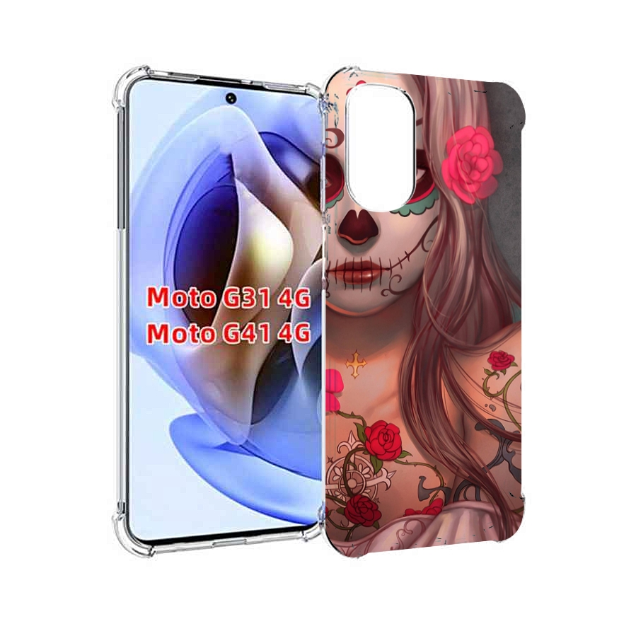 

Чехол MyPads девочка в рисунках для Motorola Moto G31 4G / G41 4G, Прозрачный, Tocco
