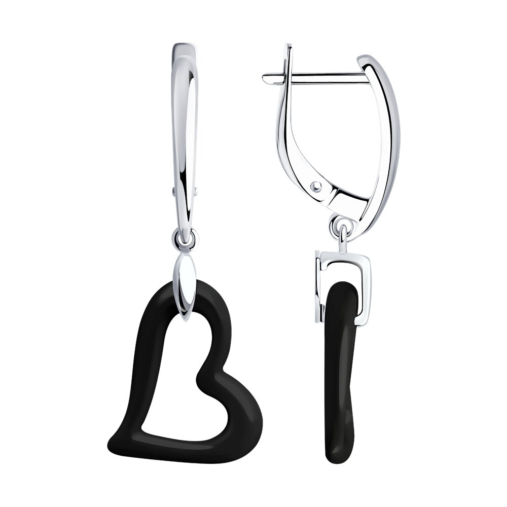 

Серьги подвески из серебра SOKOLOV 94025726, керамика, 94025726