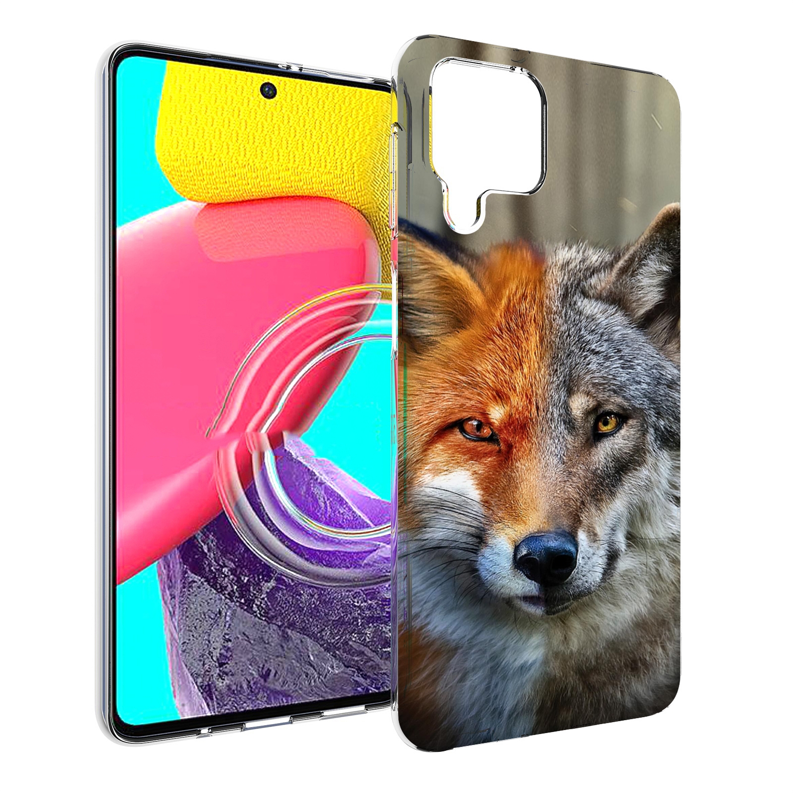 

Чехол MyPads волк-лиса для Samsung Galaxy M53 (SM-M536), Прозрачный, Tocco