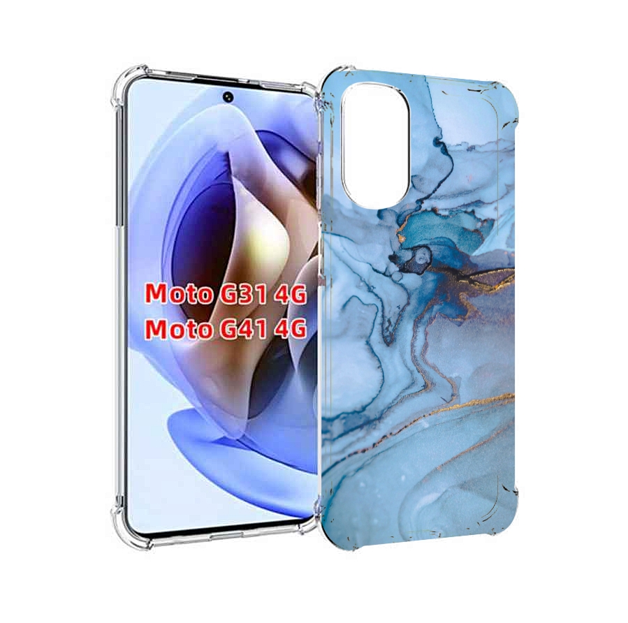 

Чехол MyPads голубой мрамор для Motorola Moto G31 4G / G41 4G, Прозрачный, Tocco