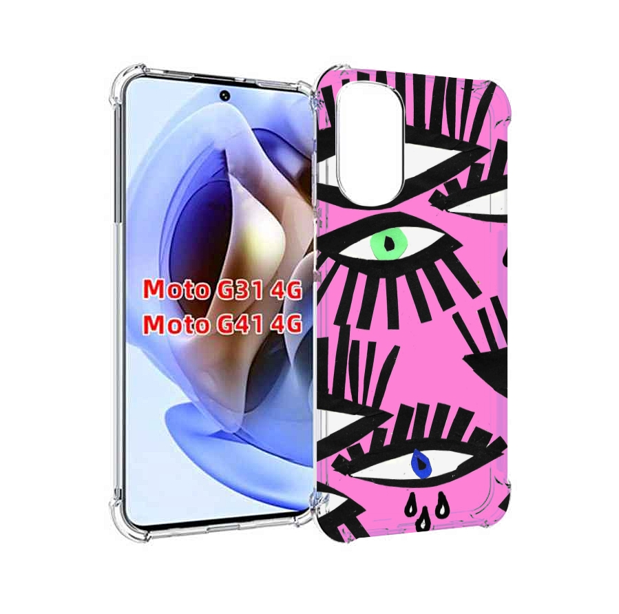 

Чехол MyPads глазки абстракция для Motorola Moto G31 4G / G41 4G, Прозрачный, Tocco
