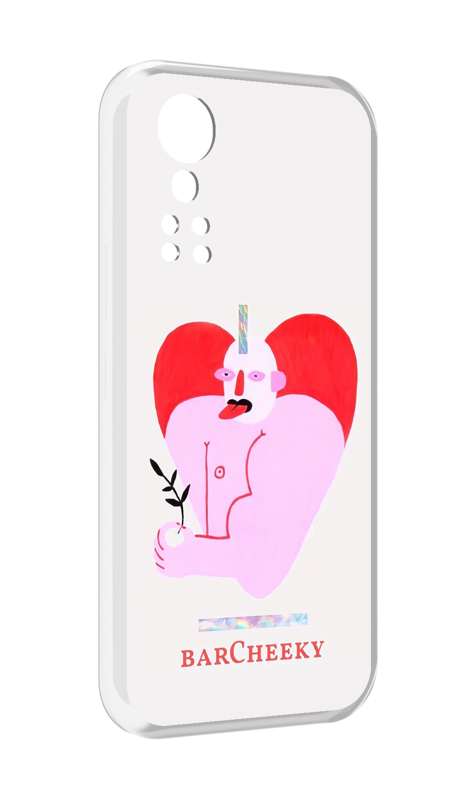 

Чехол MyPads силач в сердце женский для ZTE Axon 30 5G / Axon 30S, Прозрачный, Tocco