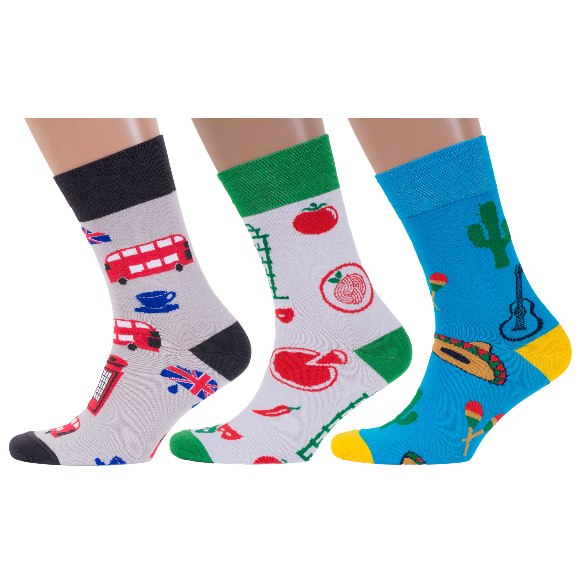 

Комплект носков мужских MoscowSocksClub msk3-М04 разноцветных 29, msk3-М04