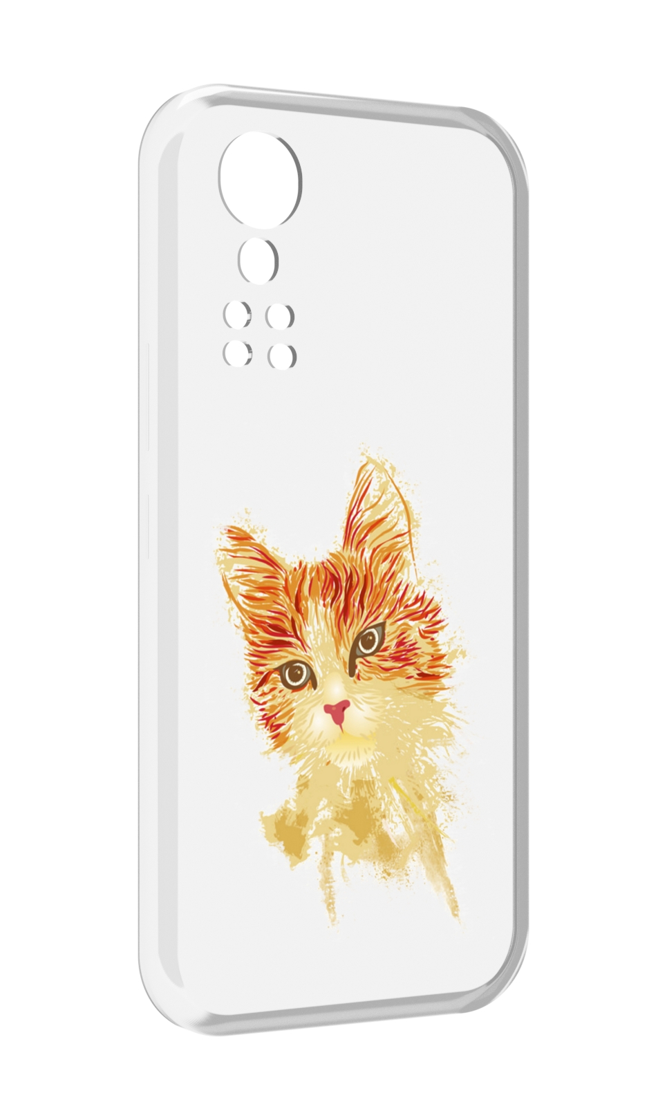

Чехол MyPads рыжий кот для ZTE Axon 30 5G / Axon 30S, Прозрачный, Tocco
