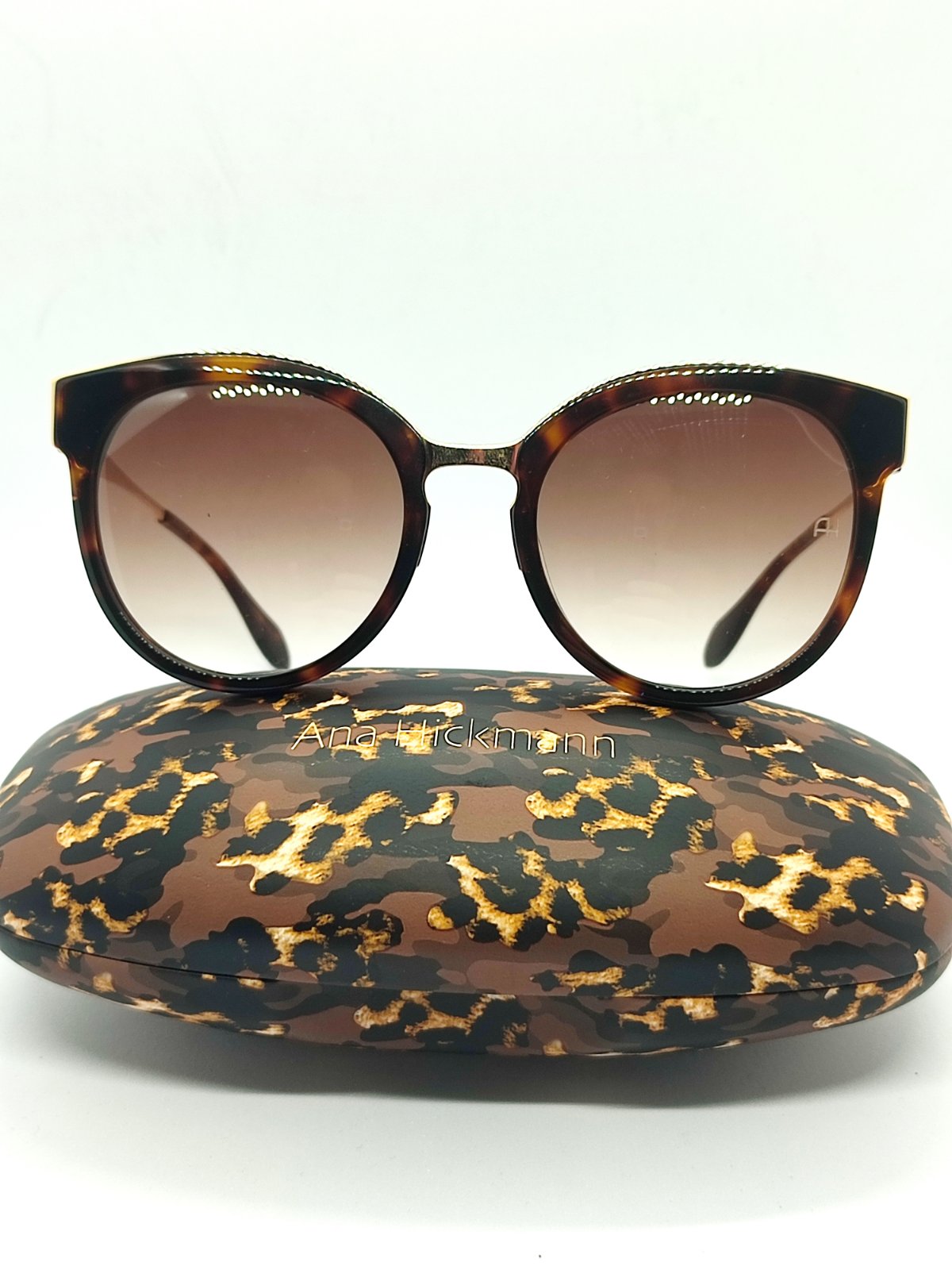 Солнцезащитные очки женские Ana Hickman AH9263G21 коричневые