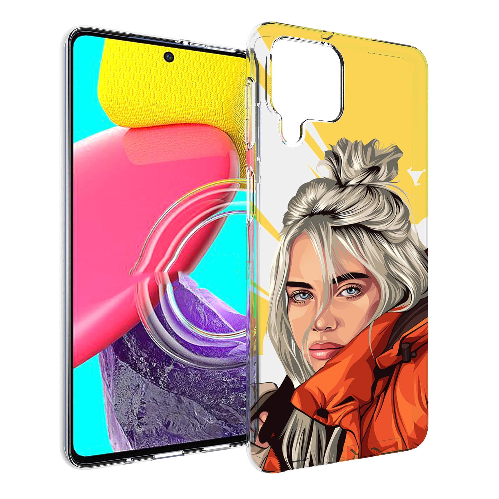 

Чехол MyPads билли-айлиш-в-куртке для Samsung Galaxy M53 (SM-M536), Прозрачный, Tocco