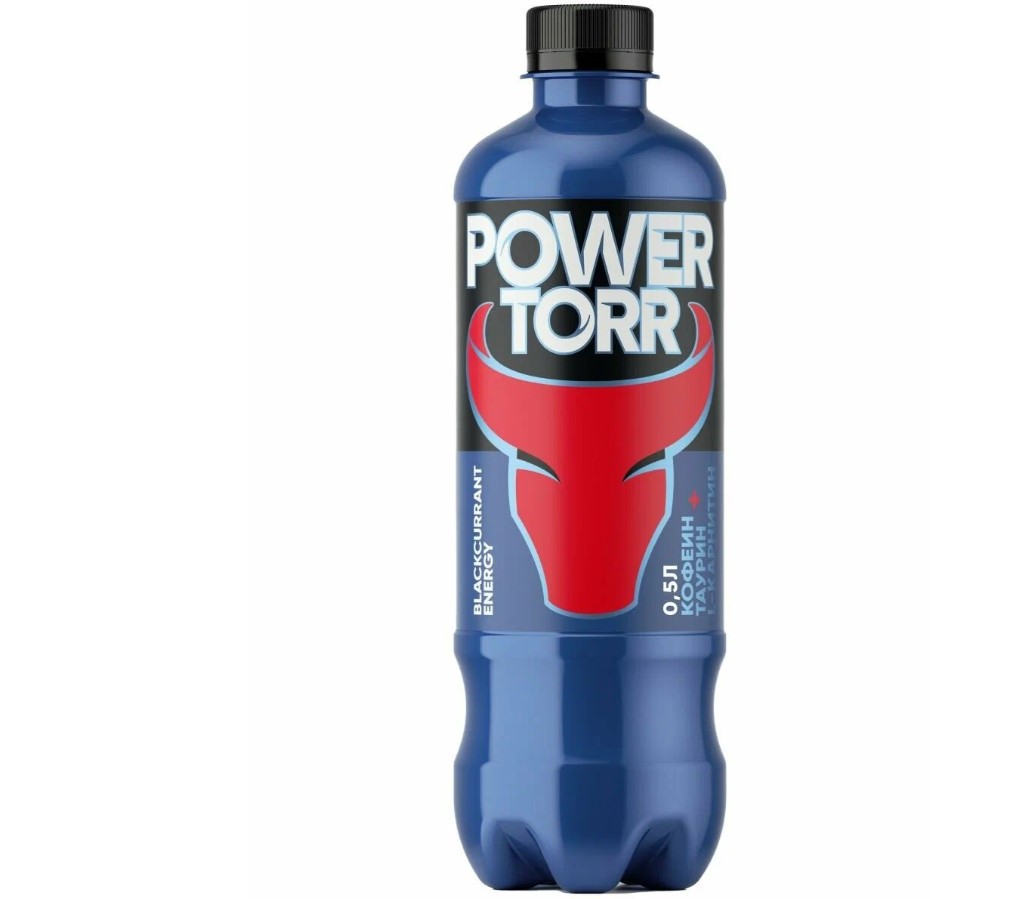 Напиток энергетический Power Torr Navy blackcurrant energy, безалкогольный, 12x500 мл