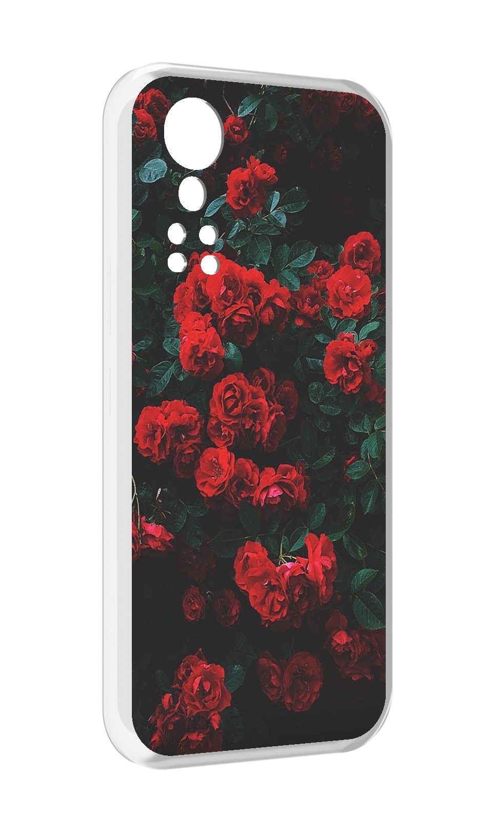 

Чехол MyPads розы-в-листьях для ZTE Axon 30 5G / Axon 30S, Прозрачный, Tocco