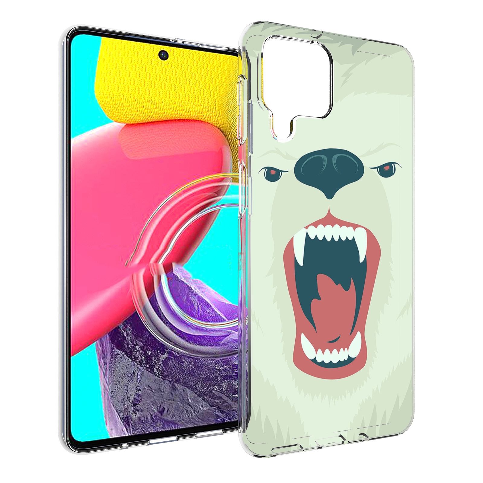 

Чехол MyPads белый-медведь для Samsung Galaxy M53 (SM-M536), Прозрачный, Tocco