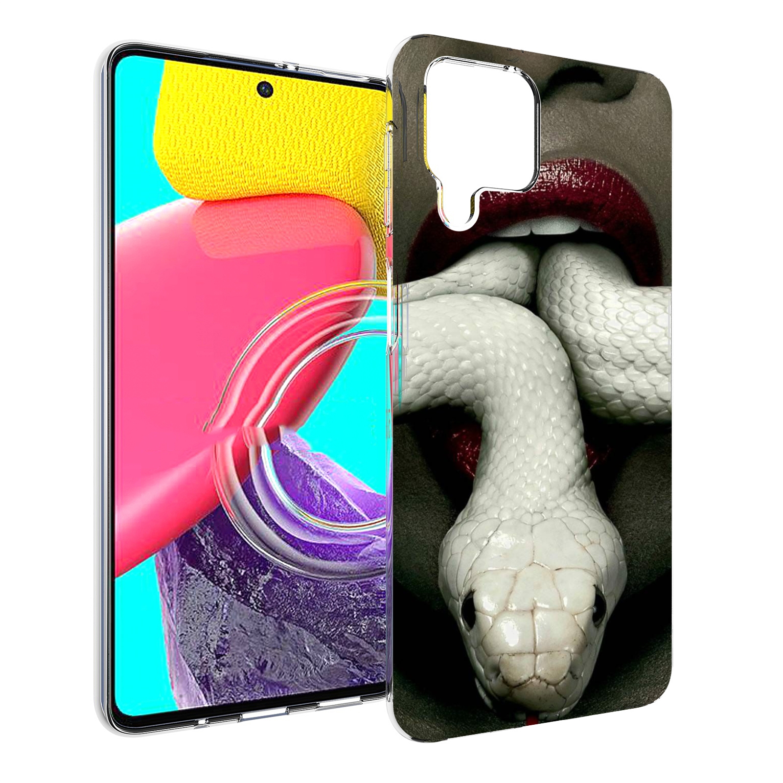 

Чехол MyPads белая-змея для Samsung Galaxy M53 (SM-M536), Прозрачный, Tocco