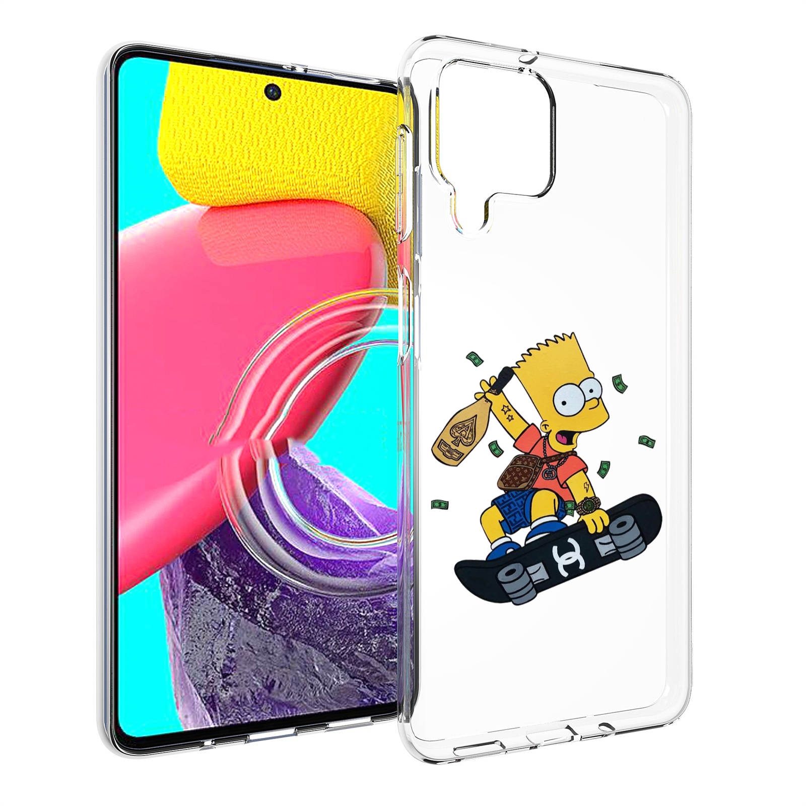 

Чехол MyPads барт-скейтер детский для Samsung Galaxy M53 (SM-M536), Прозрачный, Tocco