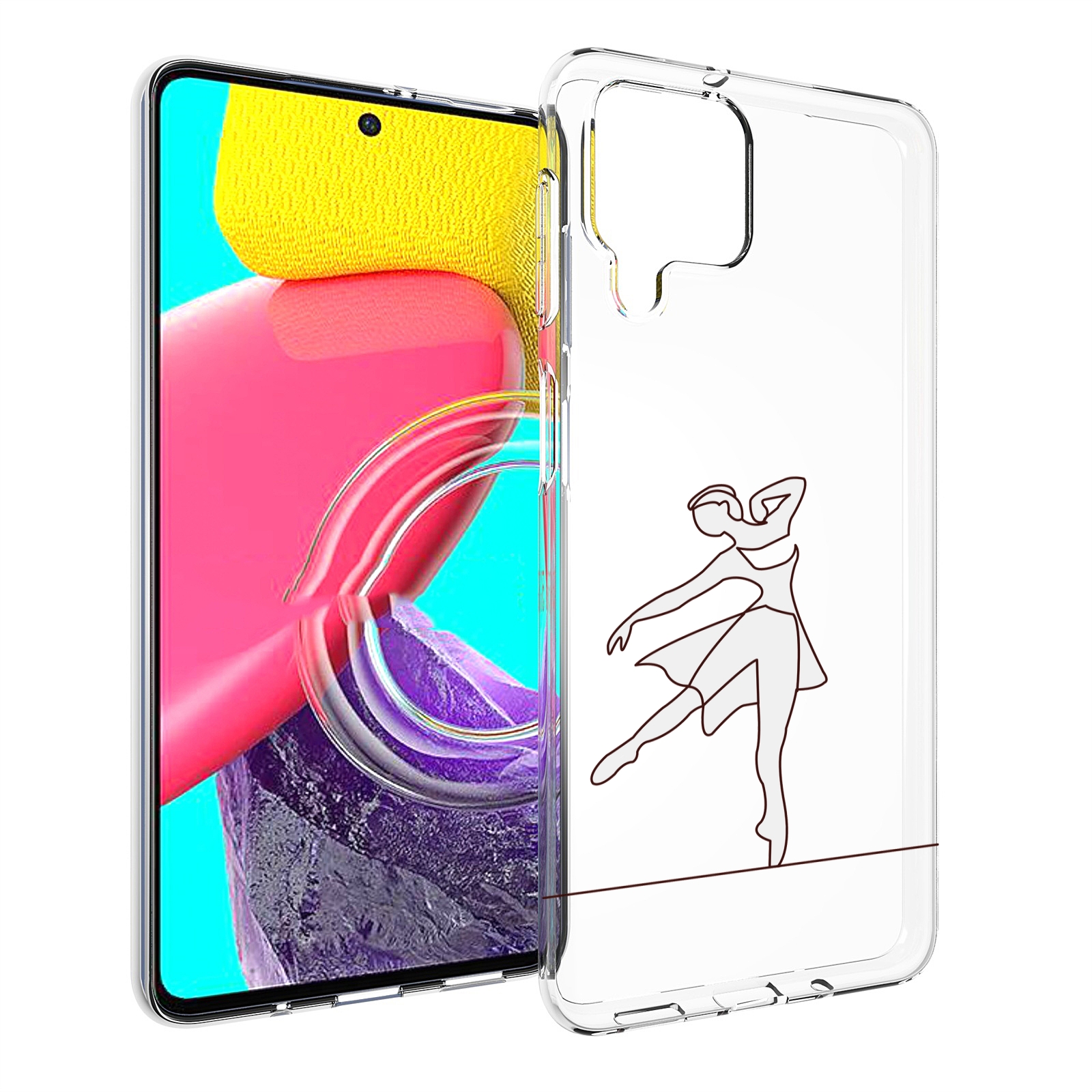 

Чехол MyPads балерина-белая для Samsung Galaxy M53 (SM-M536), Прозрачный, Tocco