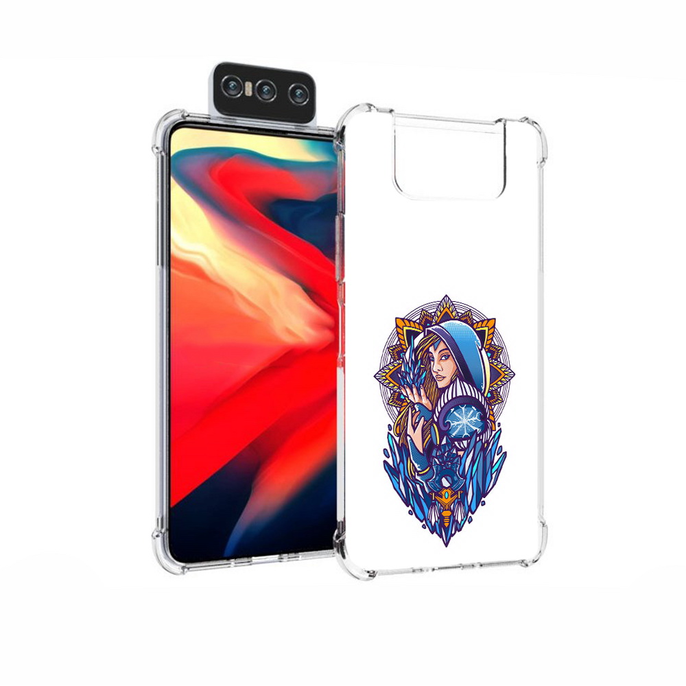 

Чехол MyPads Tocco для Asus Zenfone 7 (ZS670KS) кристал мейден дота 2, Прозрачный, Tocco