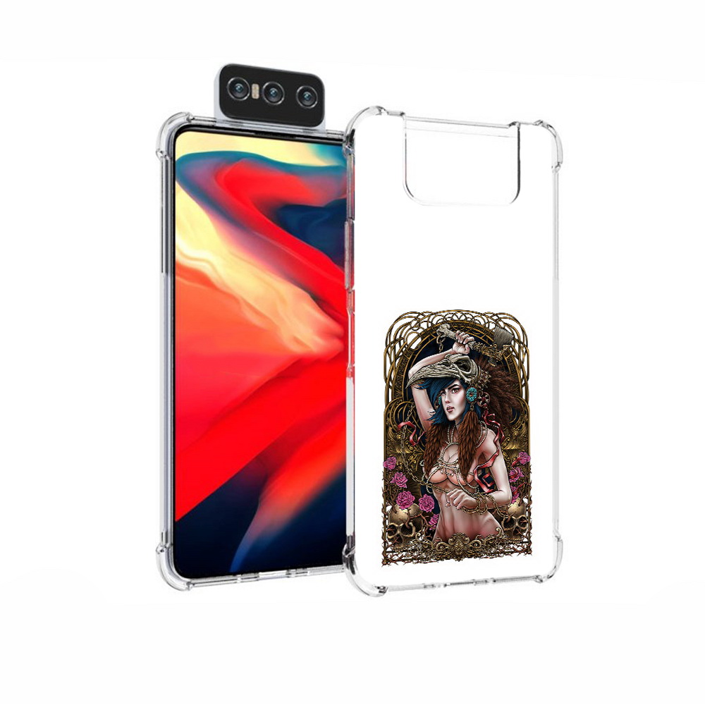 

Чехол MyPads Tocco для Asus Zenfone 7 (ZS670KS) красивая девушка рисунок, Прозрачный, Tocco