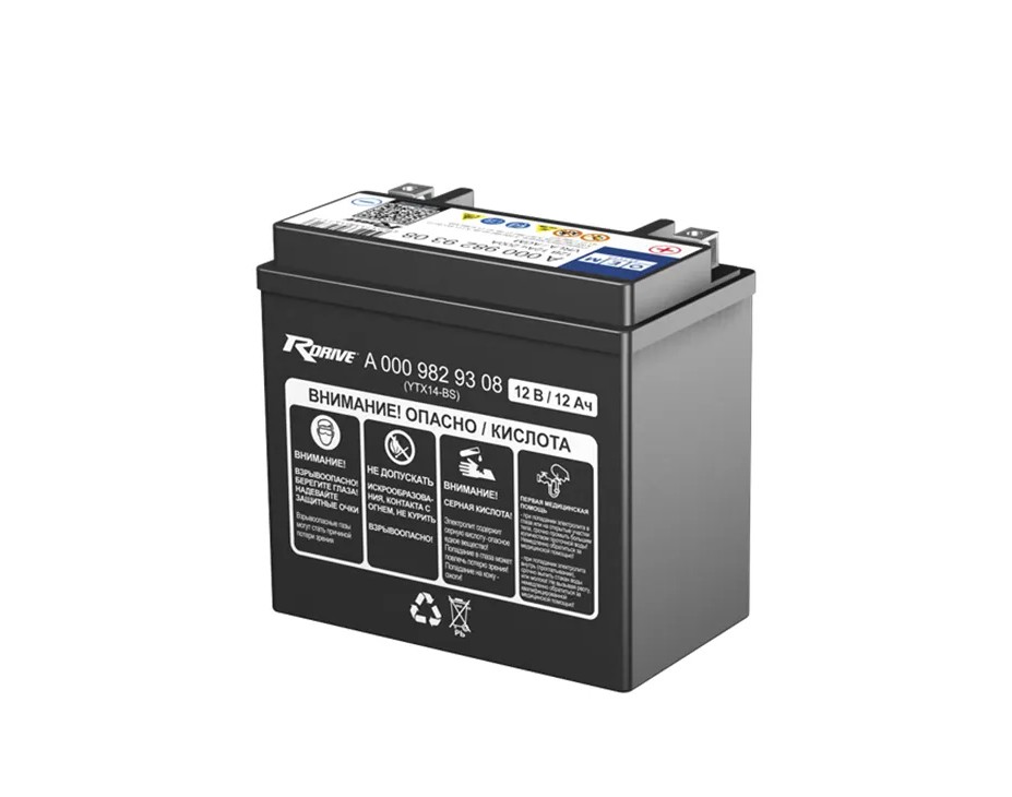 

Аккумулятор автомобильный RDrive AGM 1,2Ah ПП для MB (N000000004039) 97x43x52, Rdrive 1