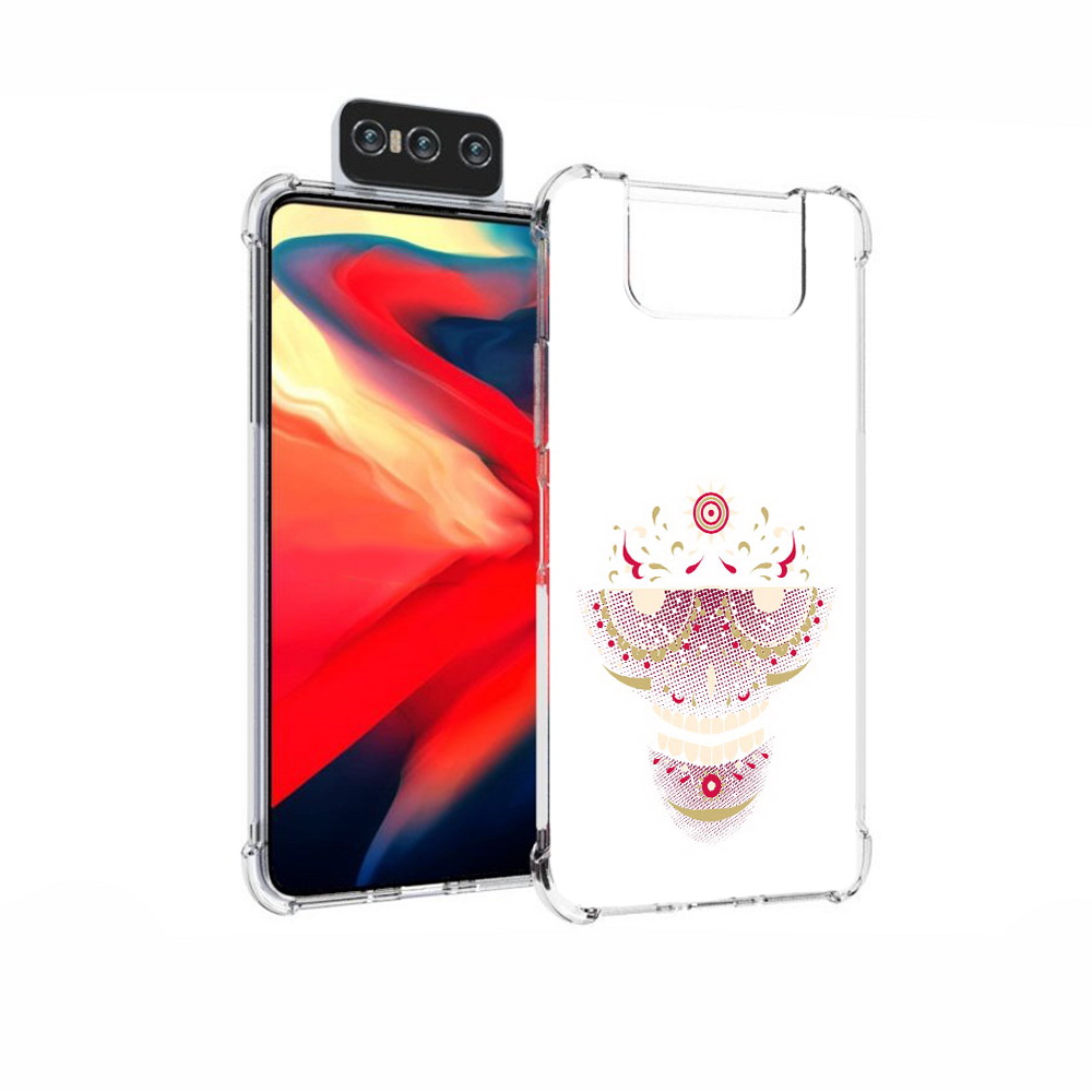 

Чехол MyPads Tocco для Asus Zenfone 7 (ZS670KS) карнавальный скелет абстракция, Прозрачный, Tocco