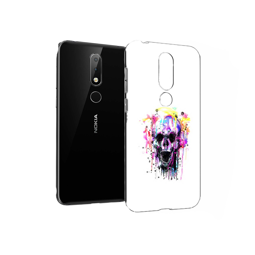 

Чехол MyPads Tocco для Nokia X6 граффити череп (PT115295.99.298), Прозрачный, Tocco