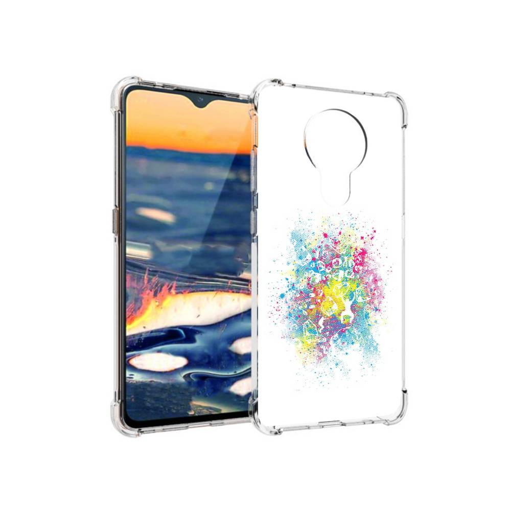 

Чехол MyPads Tocco для Nokia 5.3 акварель абстракция (PT227052.106.214), Прозрачный, Tocco