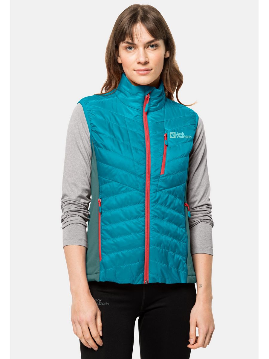 

Утепленный жилет женский Jack Wolfskin JA441F0F9 бирюзовый XL, JA441F0F9