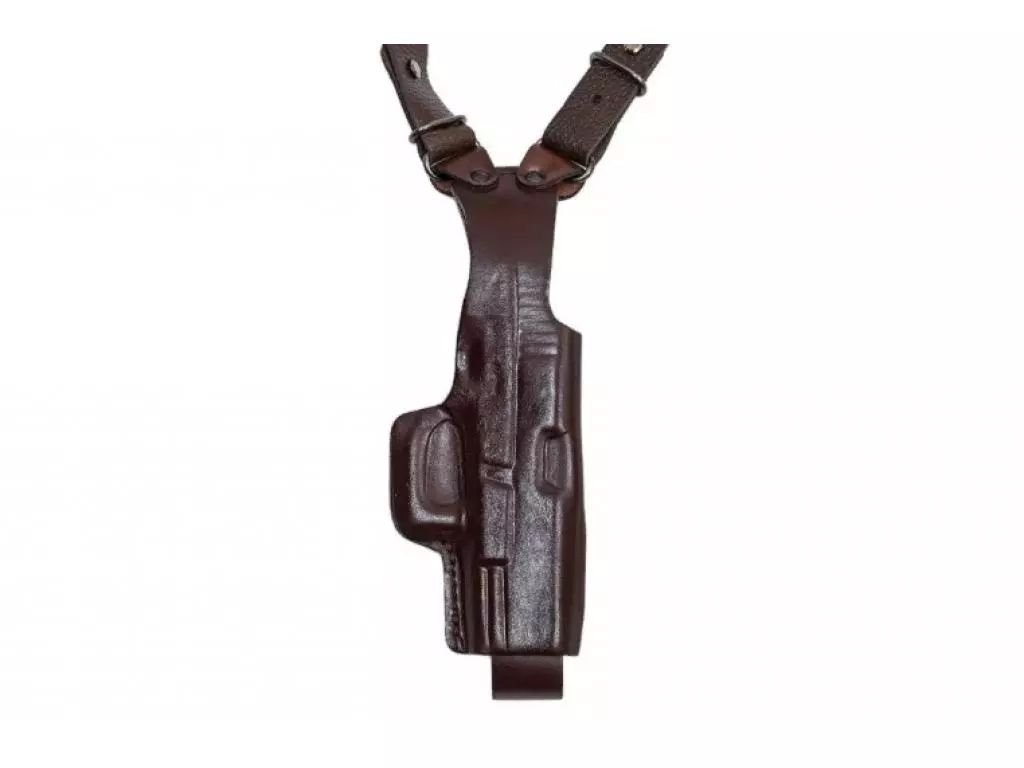 

Кобура Holster V наплечная вертикального ношения для АПС, черная кожа, Черный