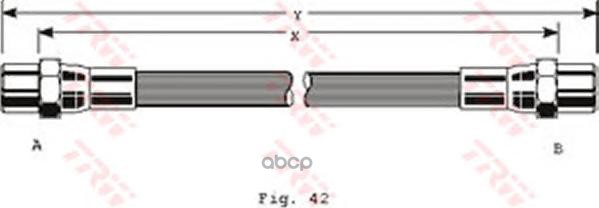 

Шланг тормозной передний L=R AUDI 100/A6(С4) 91-97 /L=295mm TRW PHA289
