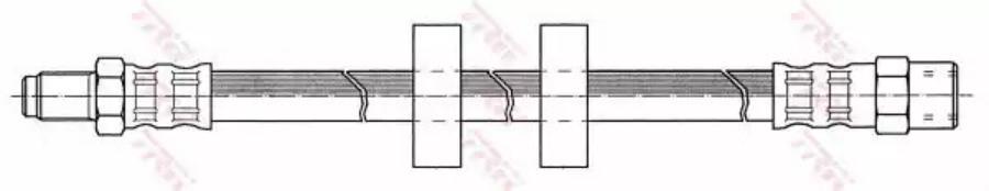 Шланг тормозной передний L=R AD 80 86-91 VW G2 TRW PHB113