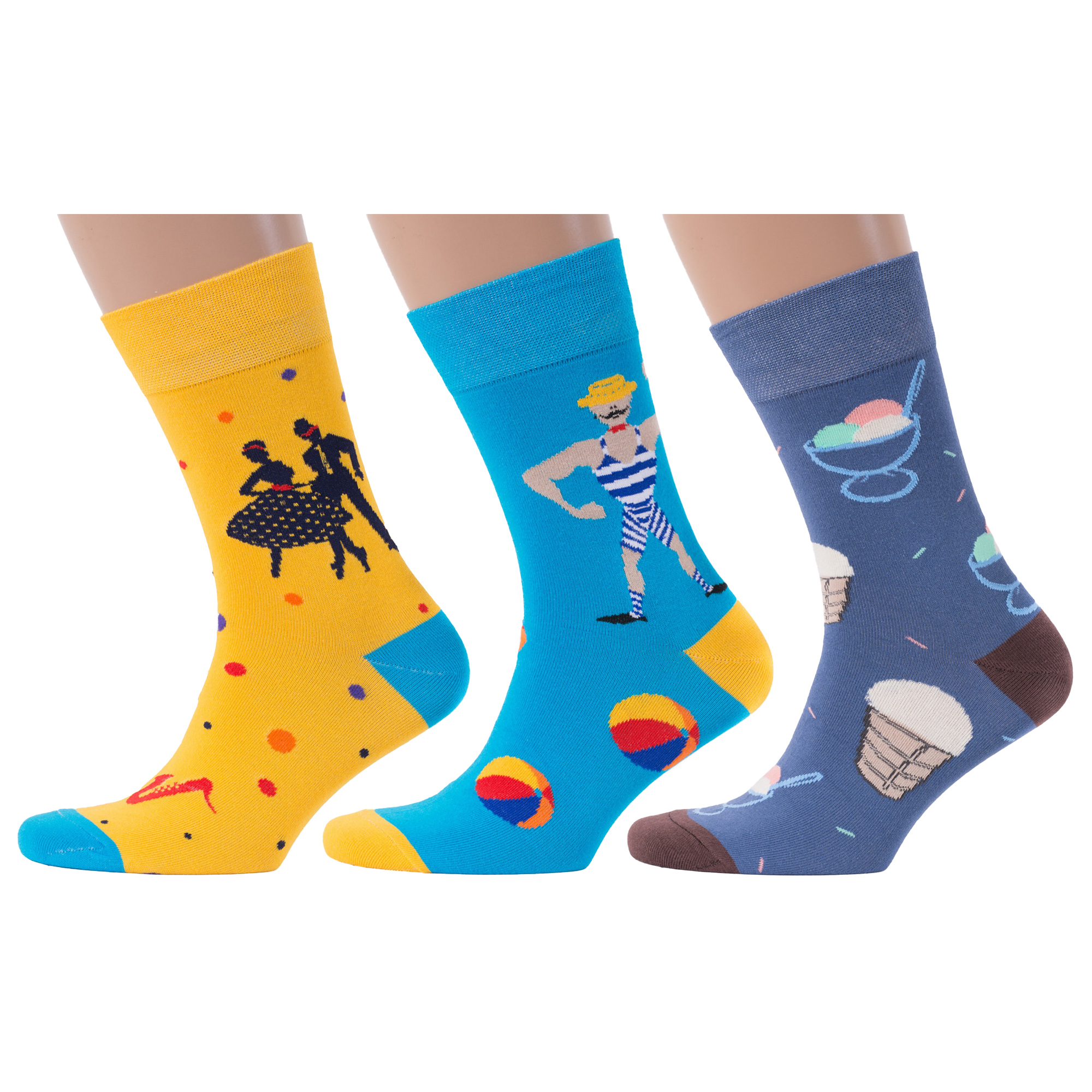 

Комплект носков мужских MoscowSocksClub msk3-М06 разноцветных 25, msk3-М06