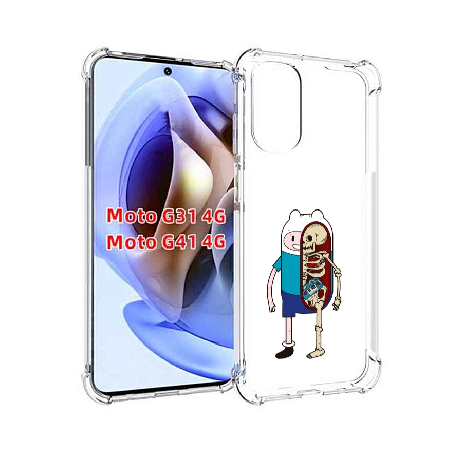 

Чехол MyPads Финн скелет для Motorola Moto G31 4G / G41 4G, Прозрачный, Tocco