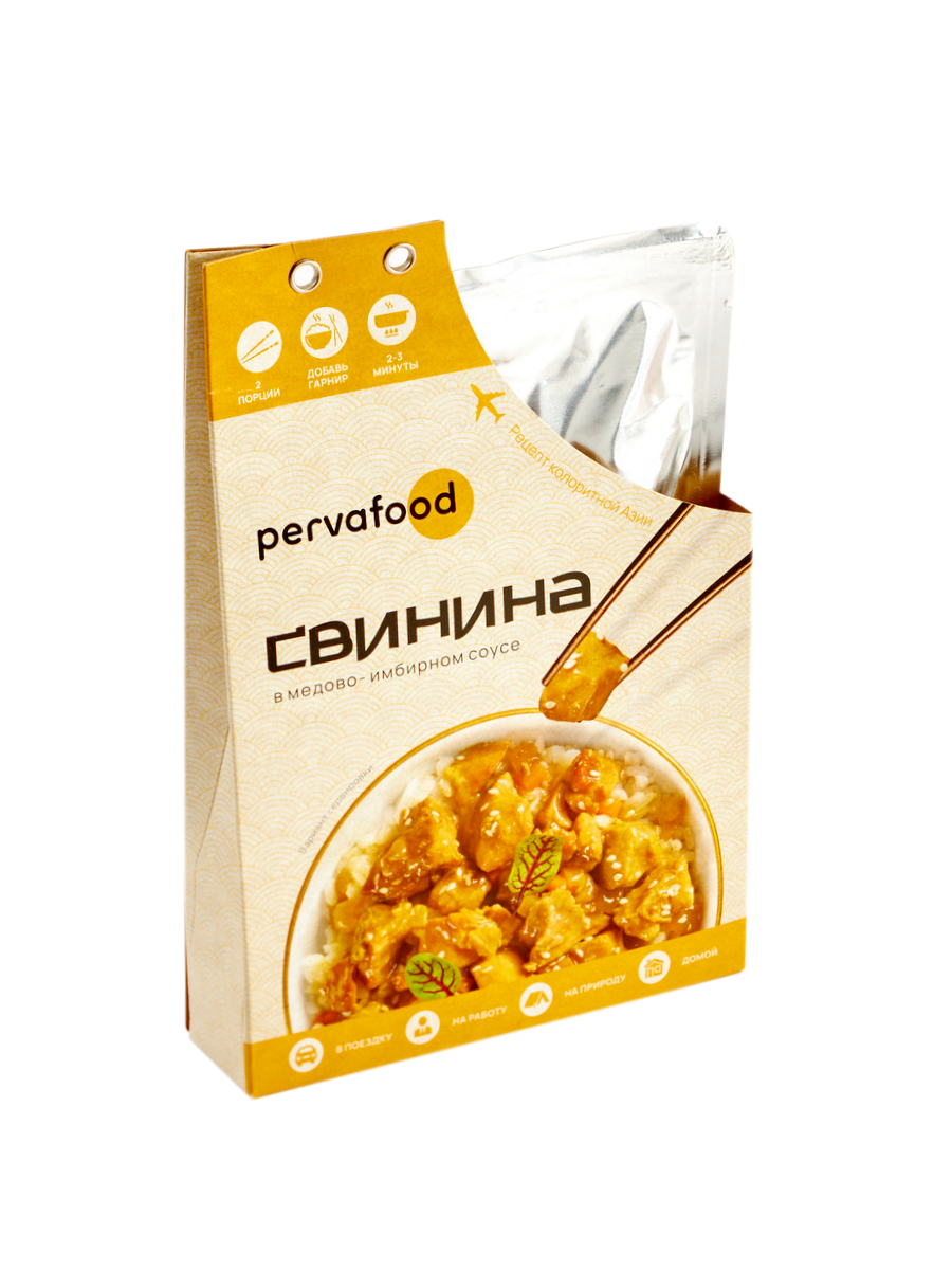 Готовое блюдо Pervafood Свинина в медово-имбирном соусе, 300 г