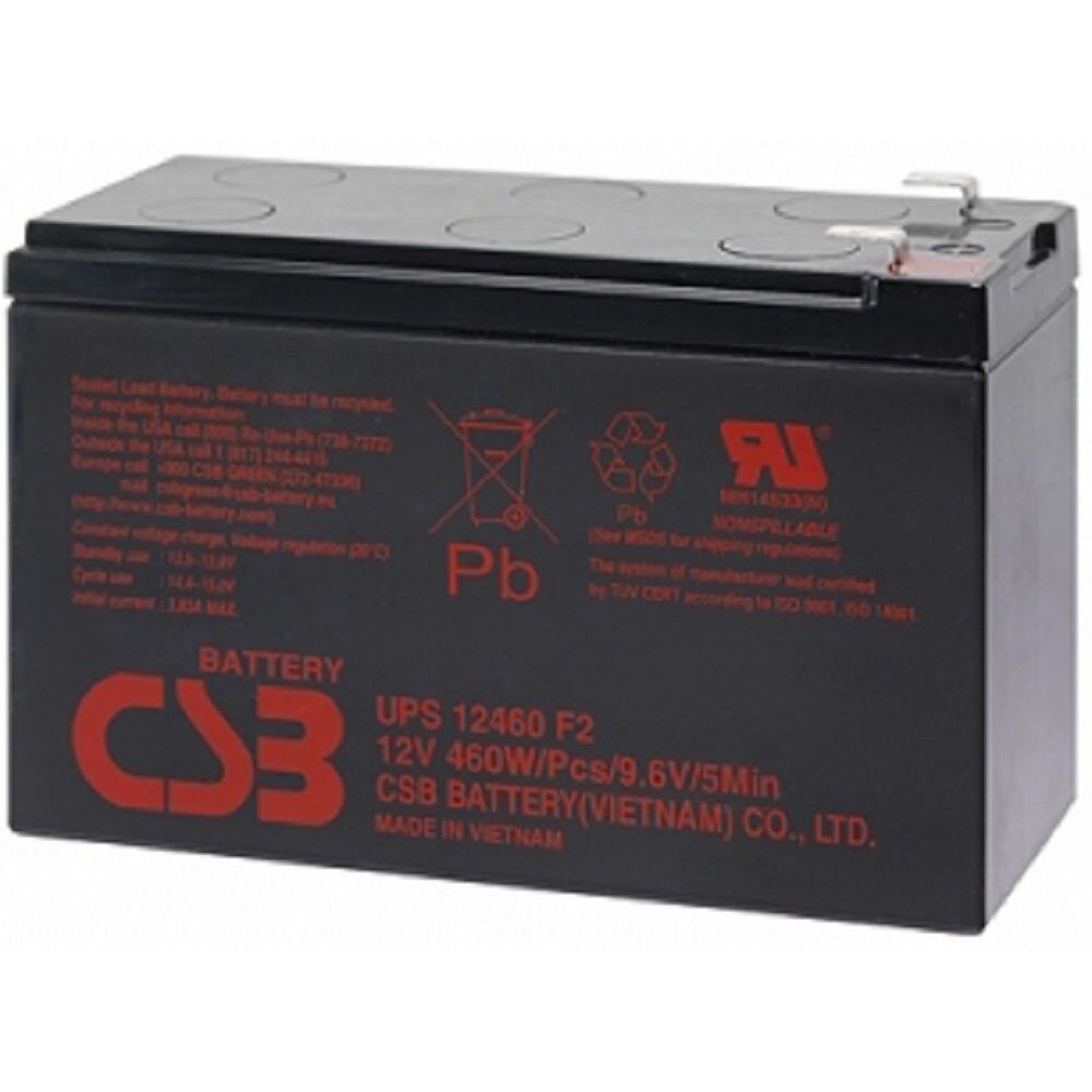 Тип батареи для ибп. CSB Battery ups12460. АКБ 12в 9ач для ИБП. CSB ups12460 f2 12в 9ач. АКБ 12 В 7 Ач.