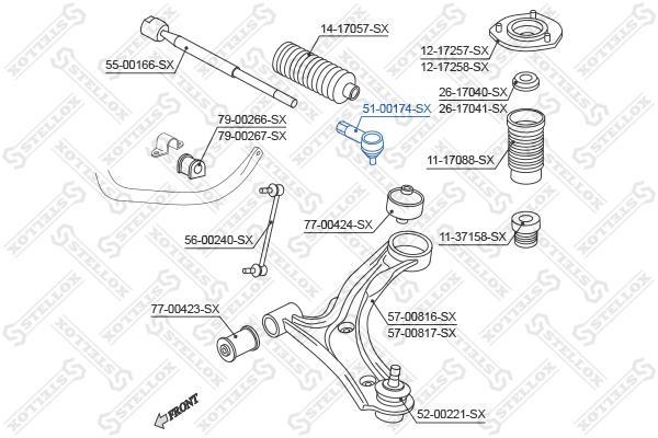 

Наконечник рулевой Stellox 5100174SX