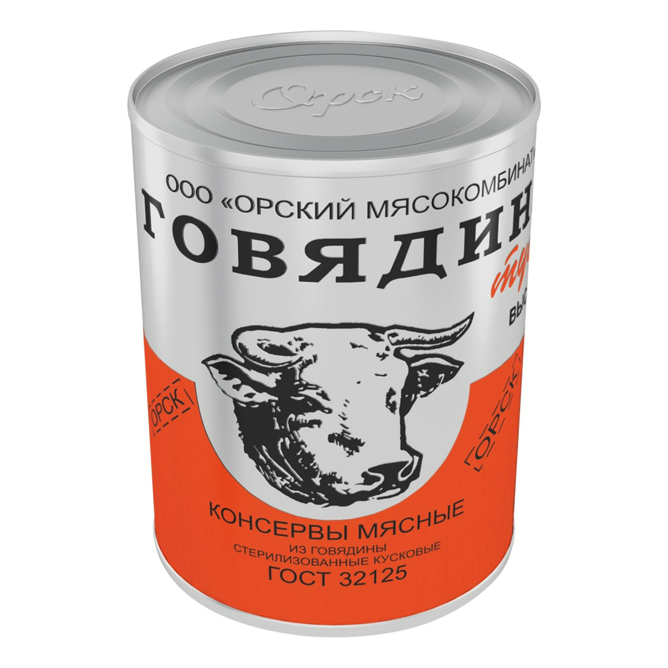 

Говядина тушеная Орский мясокомбинат в собственном соку 338 г