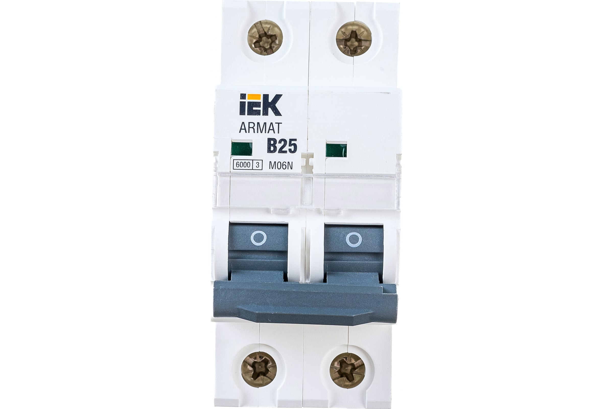 

Автоматический выключатель IEK ARMAT M06N 2P B 25А AR-M06N-2-B025