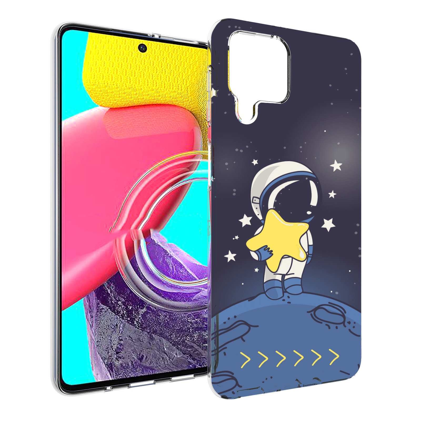 

Чехол MyPads астронавт с звездочкой для Samsung Galaxy M53 (SM-M536), Прозрачный, Tocco