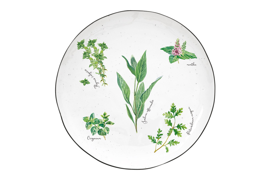 

Тарелка закусочная Easy Life Herbarium 21 см EL-R2202-HERU, Белый
