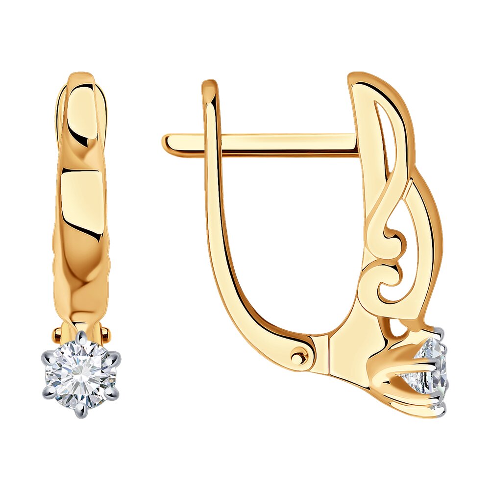 

Серьги из красного золота SOKOLOV Diamonds 1021871, бриллиант, 1021871