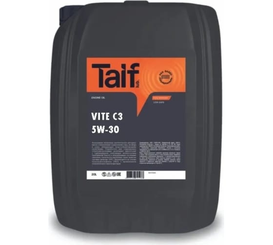 

Моторное масло TAIF VITE 5W30 20л, VITE 5W30