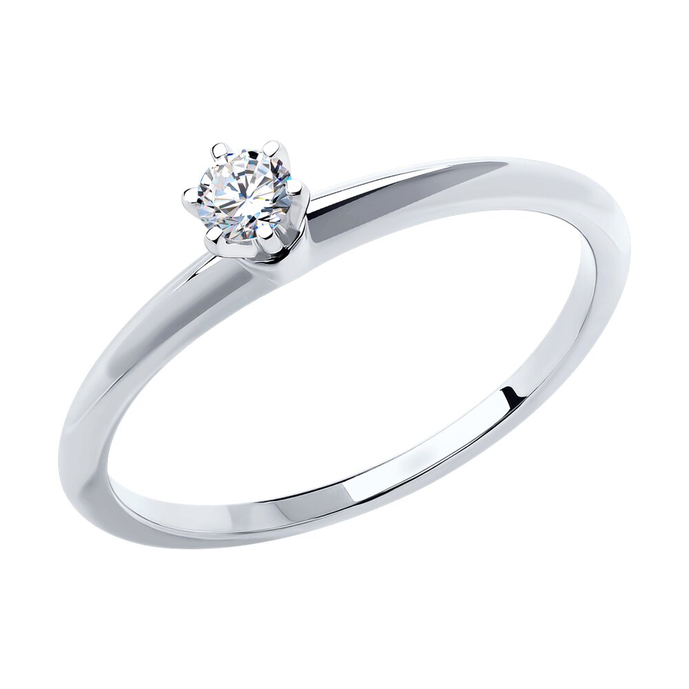 

Кольцо помолвочное из белого золота с бриллиантом р. , SOKOLOV Diamonds 1012419-3, 1012419-3